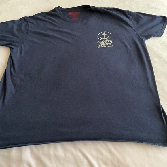 Stranger Things Tops - Stranger Things "Scoops Ahoy" Navy T-Shirt size 2XL